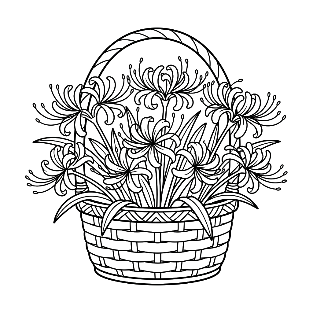 Lirio Araña dibujos para colorear