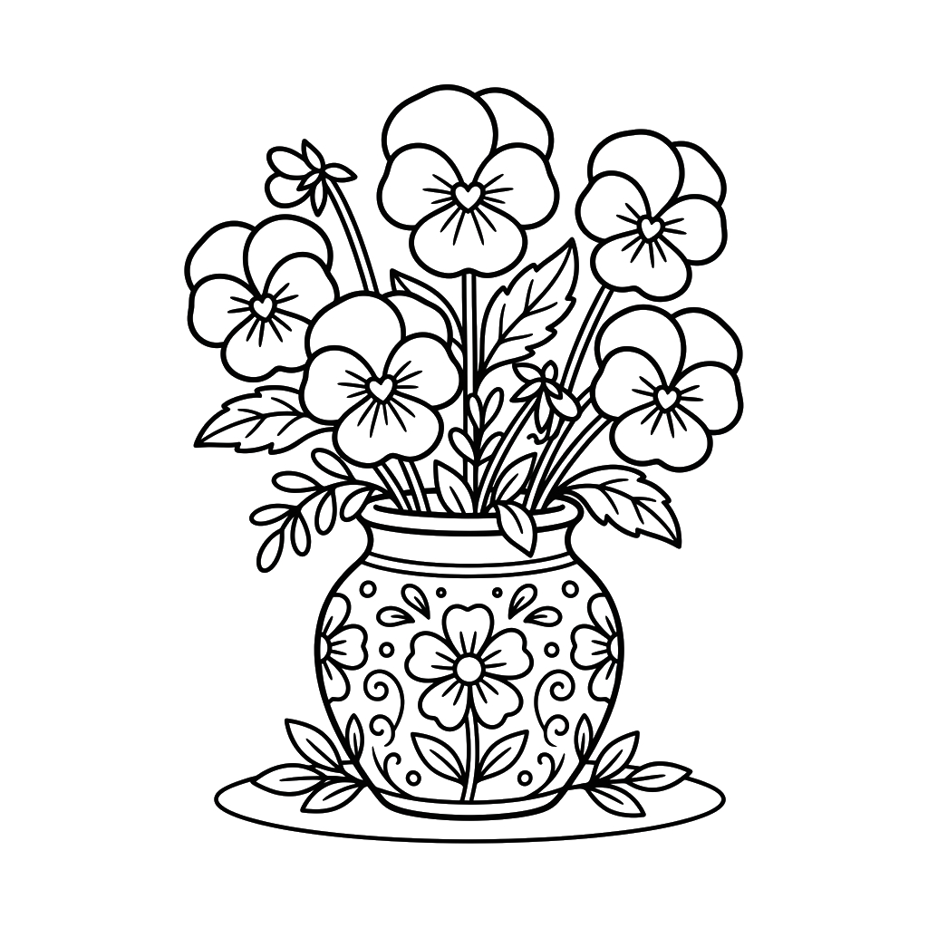 páginas para colorear gratis Pensamiento para niños