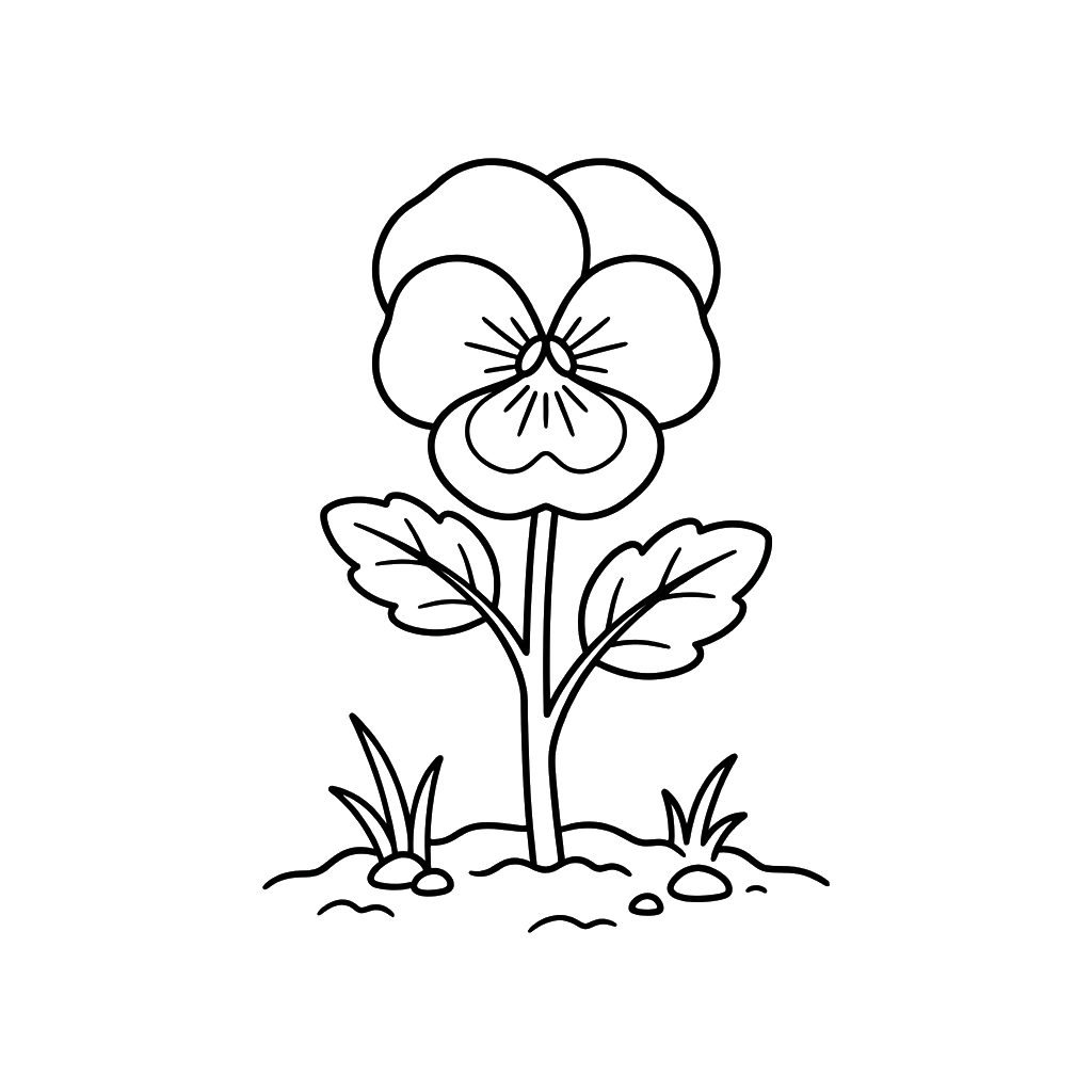 Pensamiento dibujos para colorear