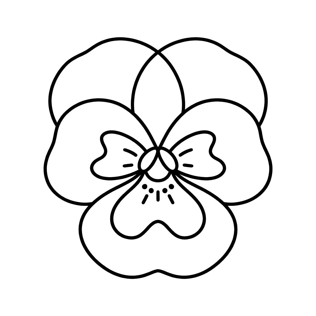 Pensamiento páginas para colorear para imprimir 1