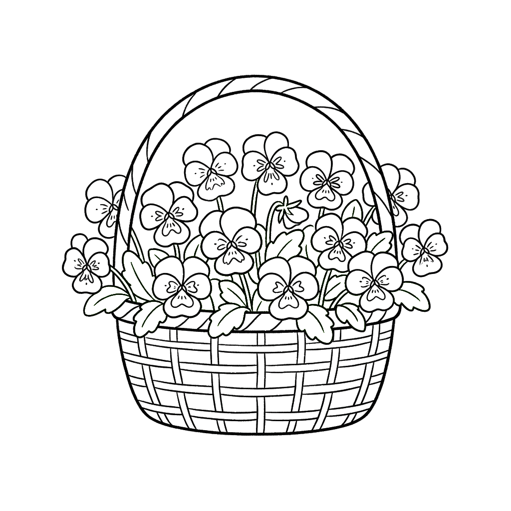 Pensamiento páginas para colorear gratis
