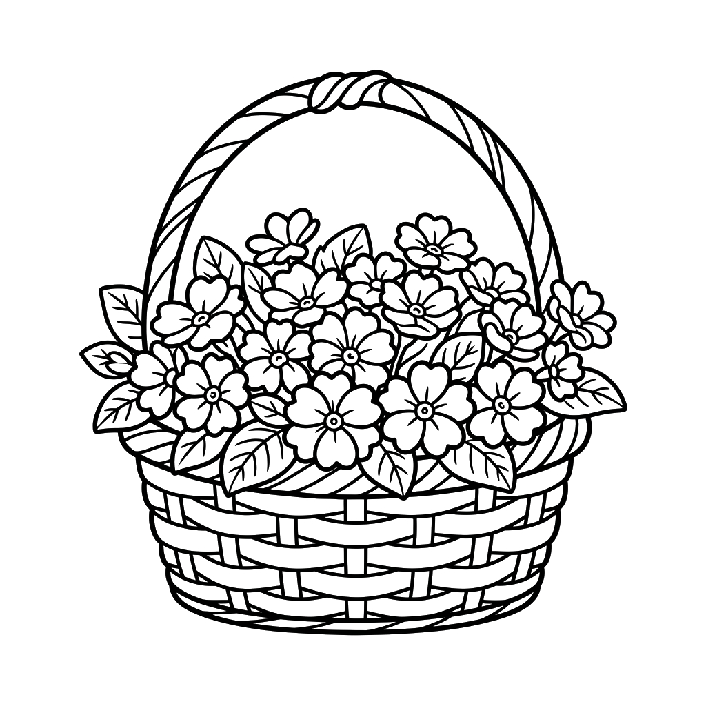 páginas para colorear fáciles de Primavera 2