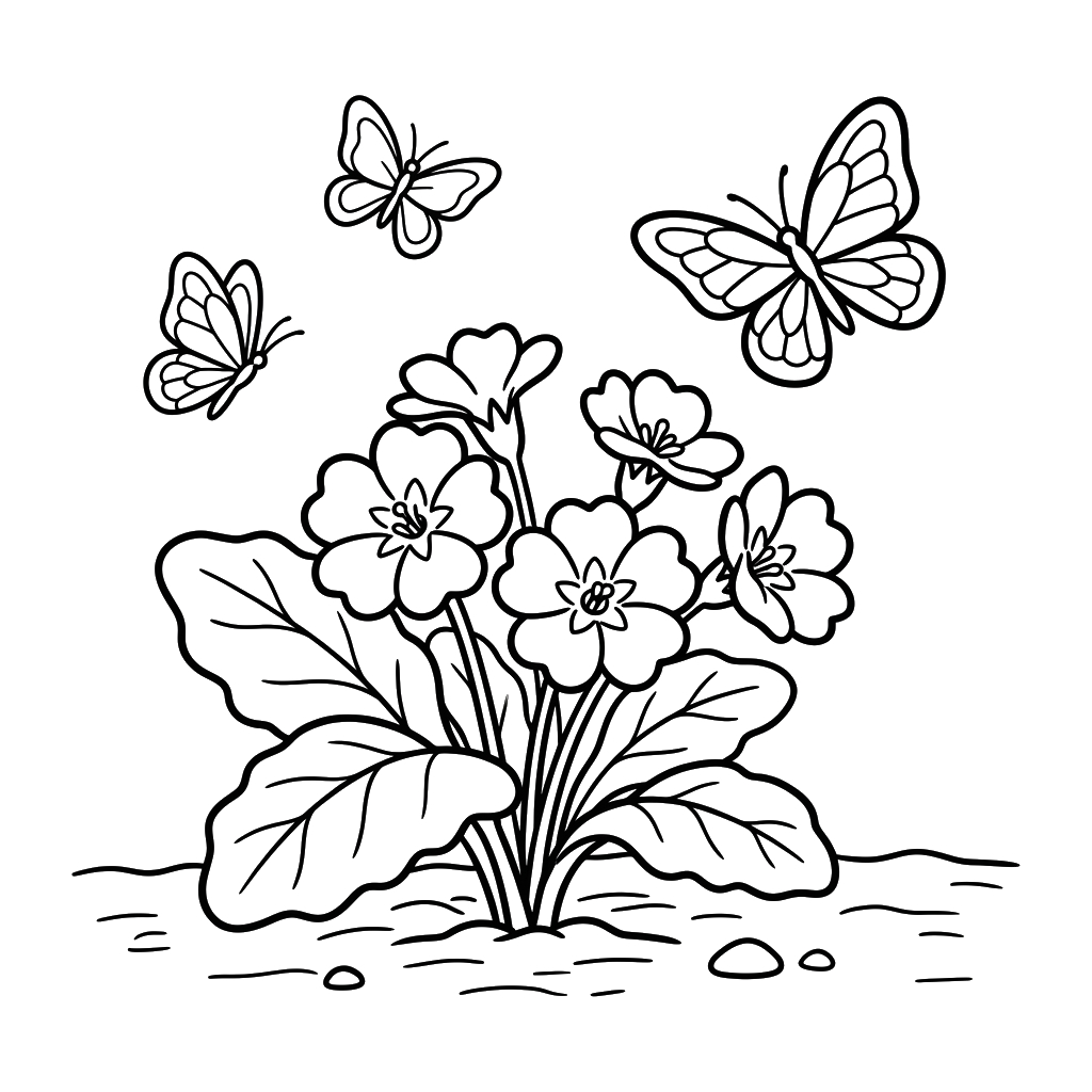 Primavera páginas para colorear imprimibles 1