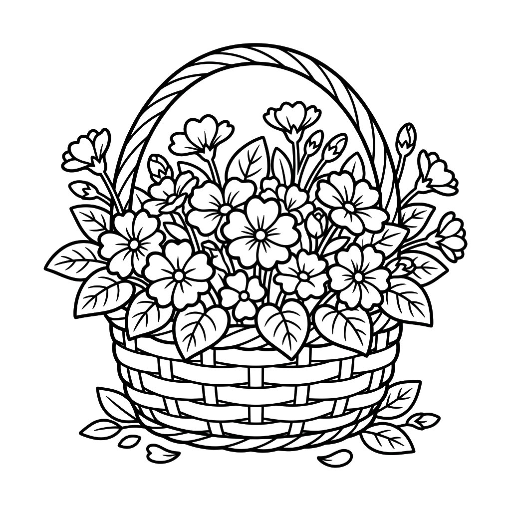 páginas para colorear fáciles de Primavera 1