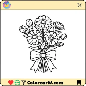 Zinnia para colorear thumbnail