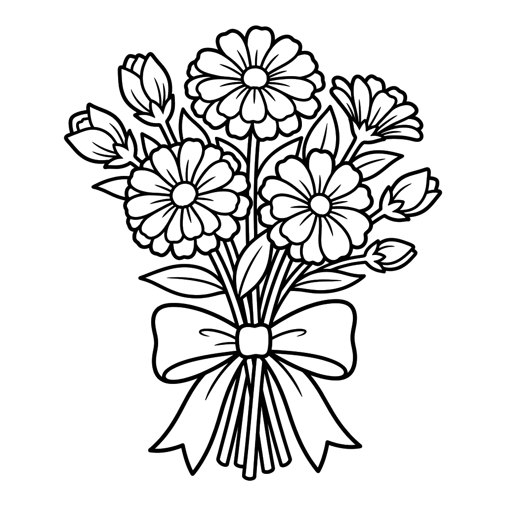 Zinnia páginas para colorear para adultos