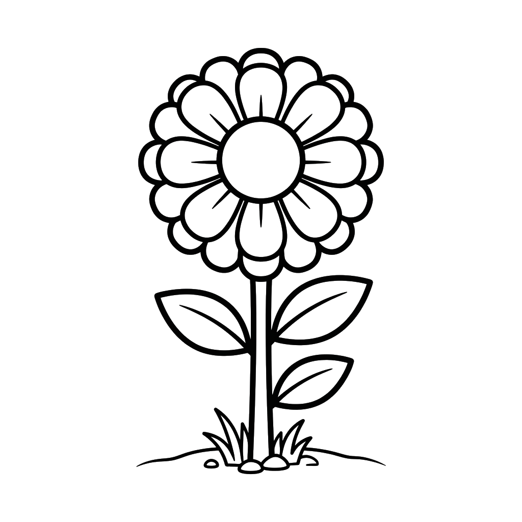 Zinnia páginas para colorear gratis