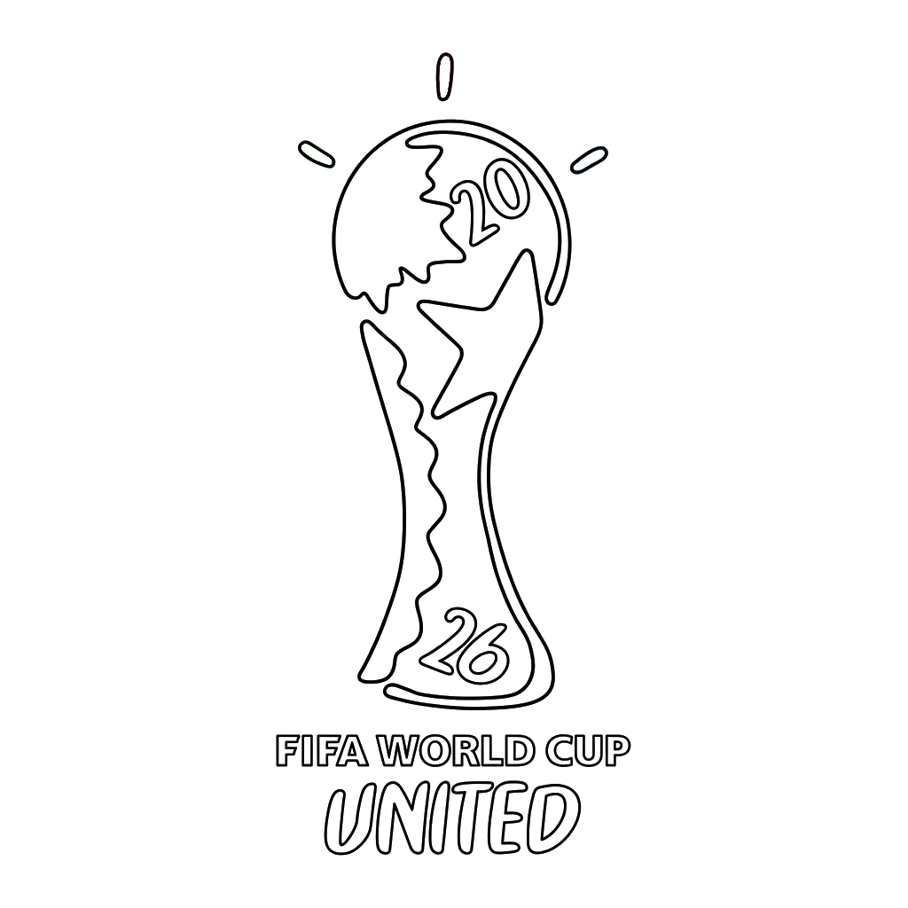 páginas para colorear gratis Copa Mundial 2026 pdf