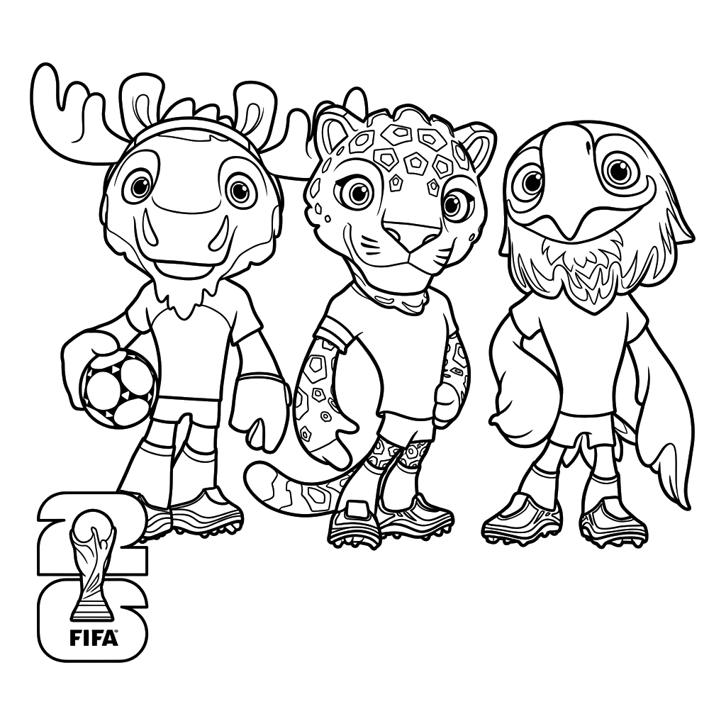 páginas para colorear para Copa Mundial 2026