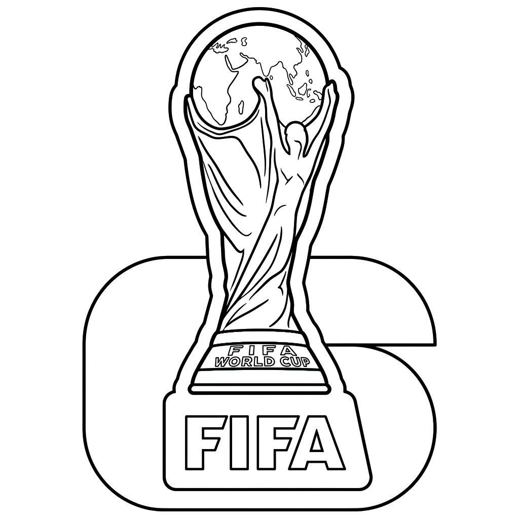 Copa Mundial 2026 páginas para colorear para imprimir gratis
