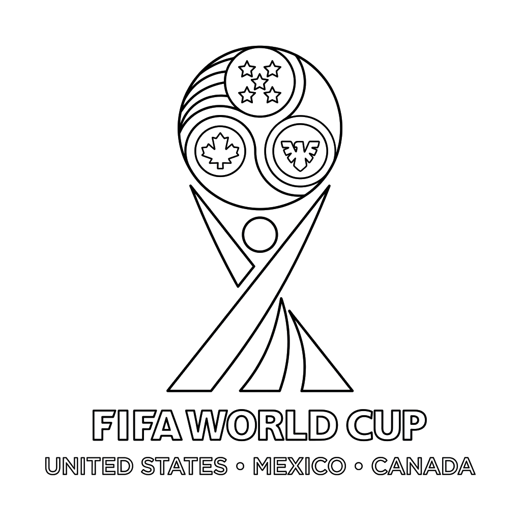 Copa Mundial 2026 adornos para colorear