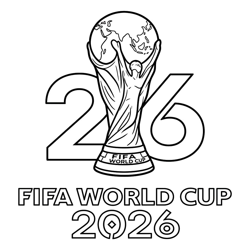Copa Mundial 2026 páginas para colorear gratis