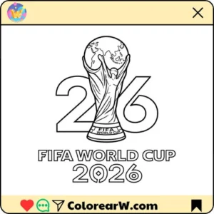 Copa Mundial 2026 para colorear thumbnail