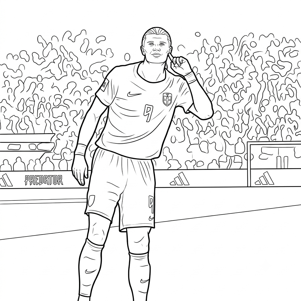 Erling Haaland Mundial 2026 dibujos para colorear grinch