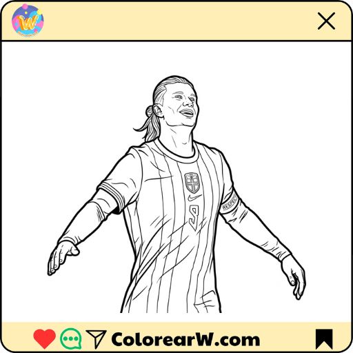 Erling Haaland Mundial 2026 para colorear thumbnail
