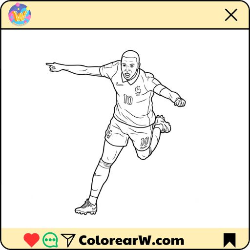 Kylian Mbappé Mundial 2026 para colorear thumbnail