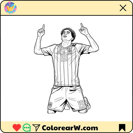 Lamine Yamal Mundial 2026 para colorear thumbnail