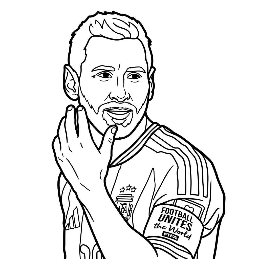 páginas para colorear Messi Mundial 2026 gratis