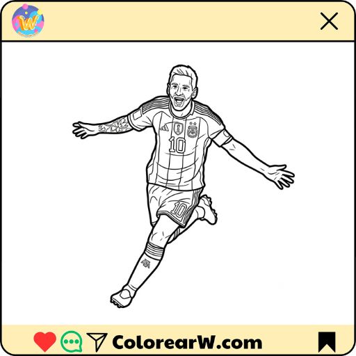 Messi Mundial 2026 para colorear thumbnail