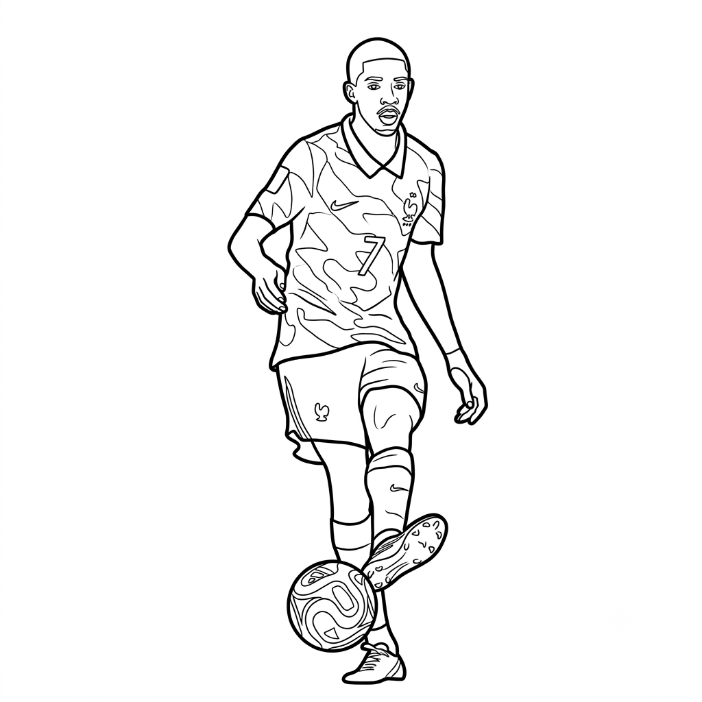 Ousmane Dembele Mundial 2026 páginas para colorear para adultos pdf