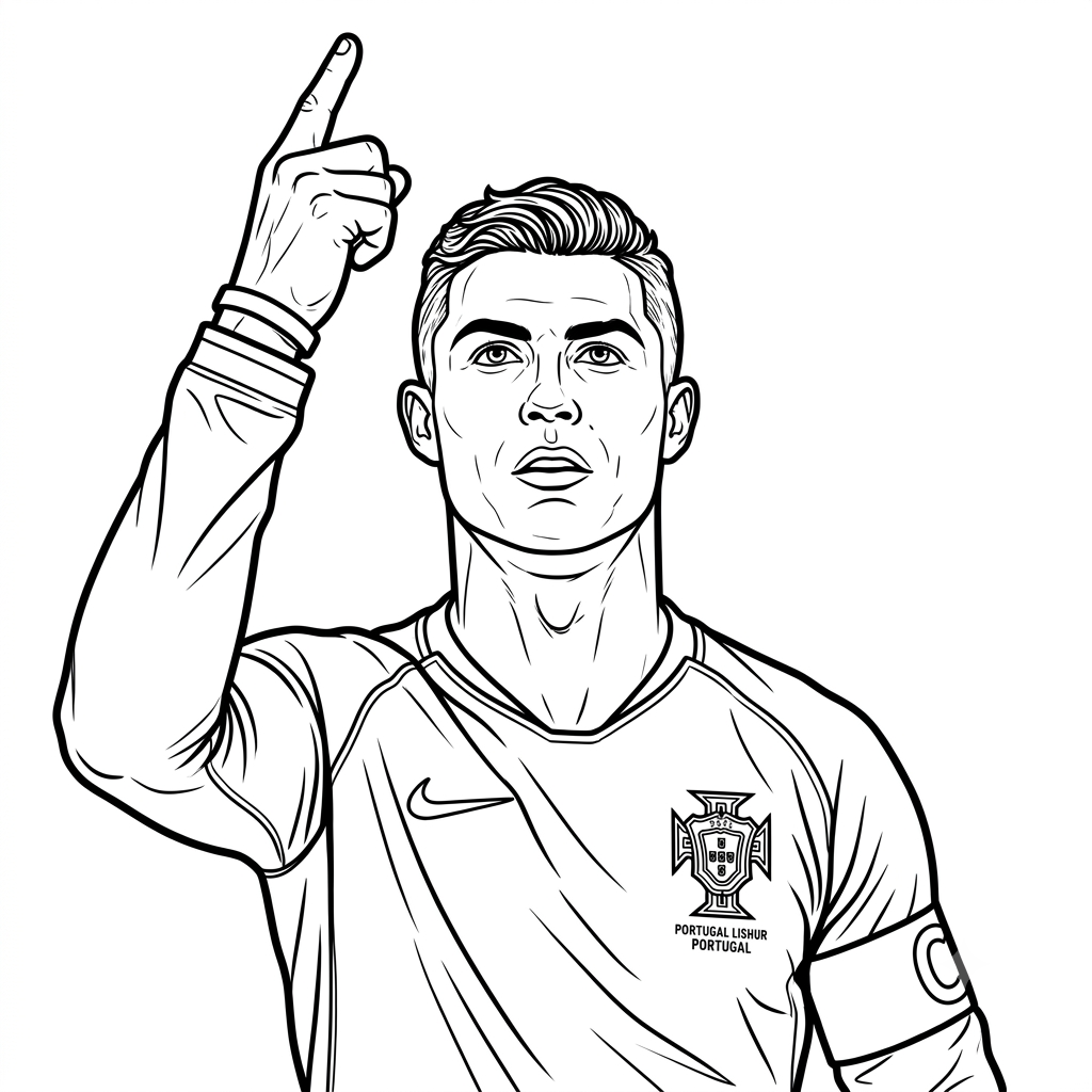Ronaldo Mundial 2026 páginas para colorear para adultos pdf
