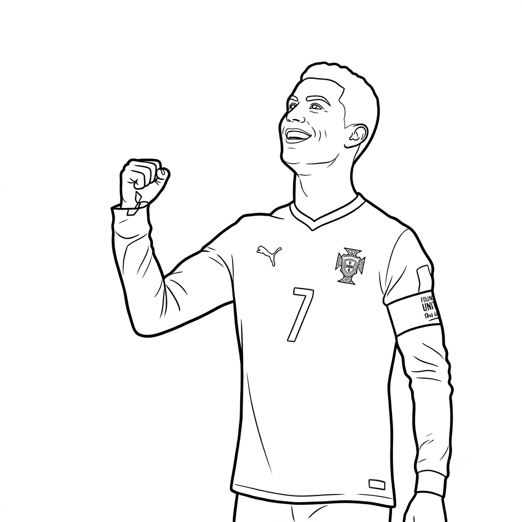 Ronaldo Mundial 2026 adornos para colorear