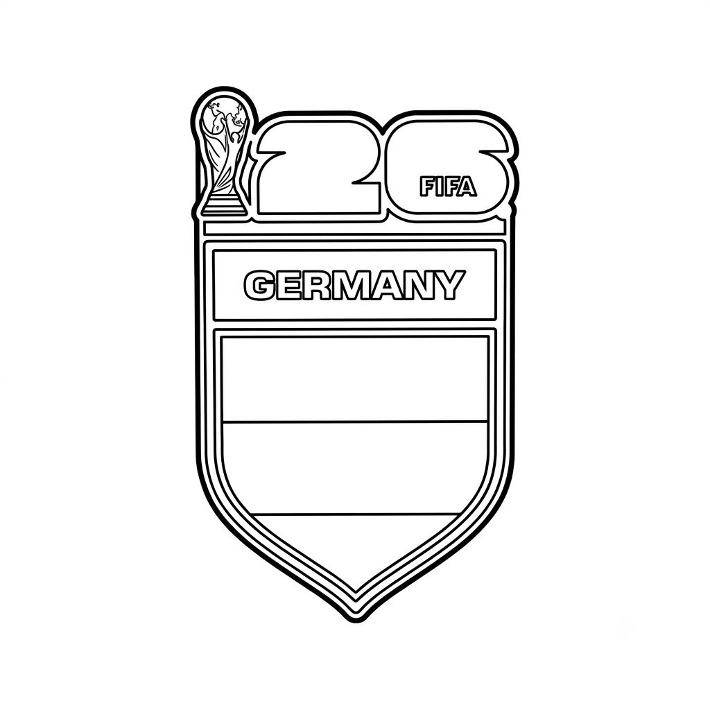 Selección de Alemania Mundial 2026 7 páginas para colorear detalladas de Selección de Alemania Mundial 2026