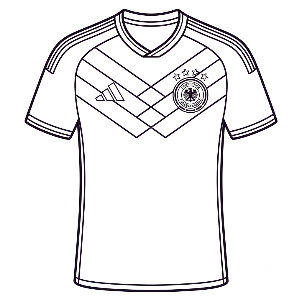 Selección de Alemania Mundial 2026 6 páginas para colorear Selección de Alemania Mundial 2026 gratis