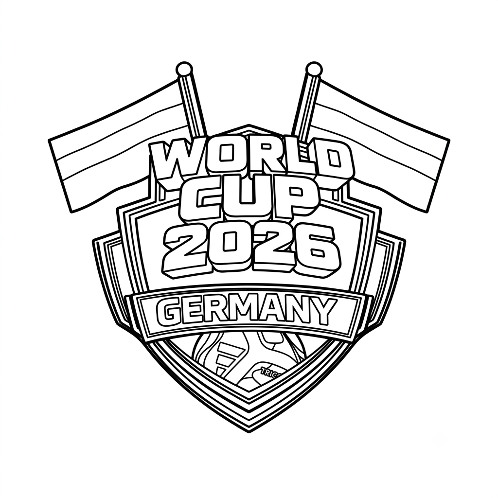 Selección de Alemania Mundial 2026 15 páginas para colorear gratis Selección de Alemania Mundial 2026