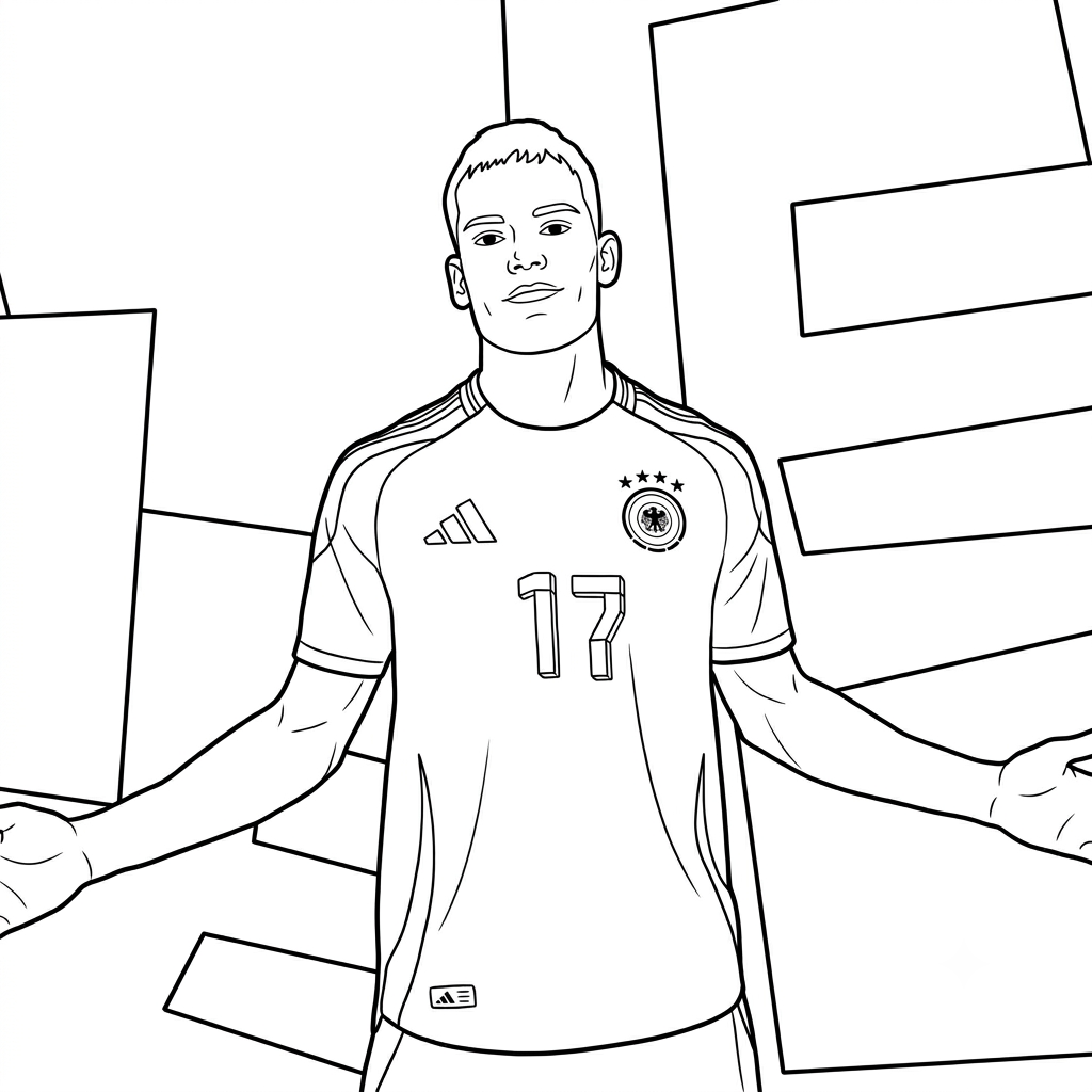 Selección de Alemania Mundial 2026 12 divertidas páginas para colorear Selección de Alemania Mundial 2026