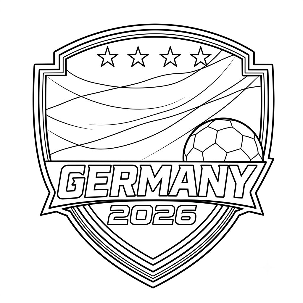 Selección de Alemania Mundial 2026 10 Selección de Alemania Mundial 2026 páginas para colorear imprimibles