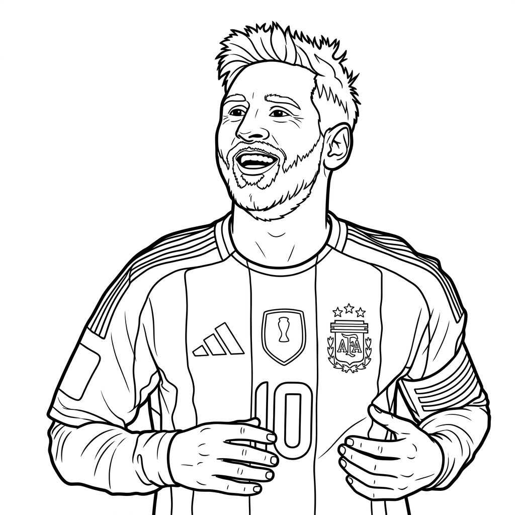 páginas para colorear Selección de Argentina Mundial 2026