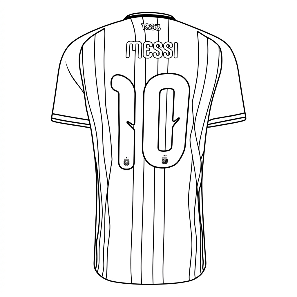 páginas para colorear para niños Selección de Argentina Mundial 2026 1