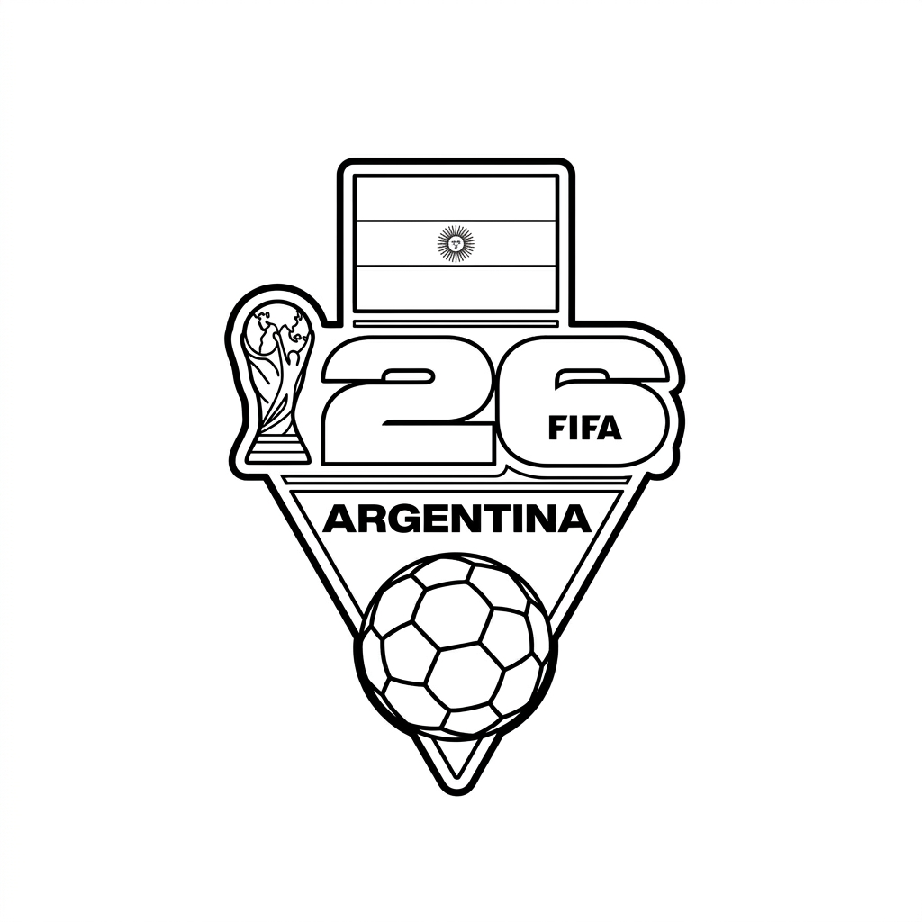 Selección de Argentina Mundial 2026 páginas para colorear para adultos pdf