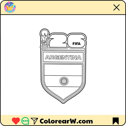 Selección de Argentina Mundial 2026 para colorear thumbnail