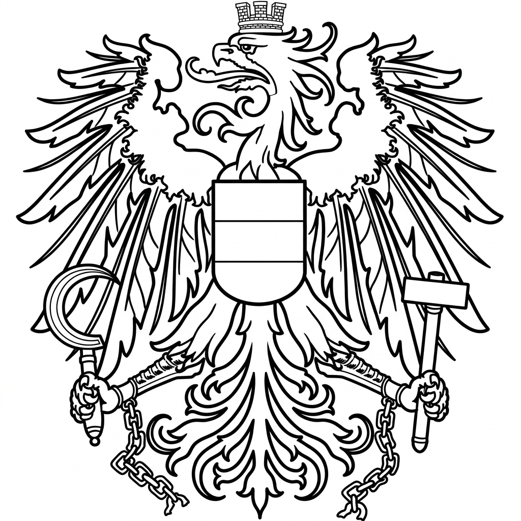 páginas para colorear detalladas de Selección de Austria Mundial 2026