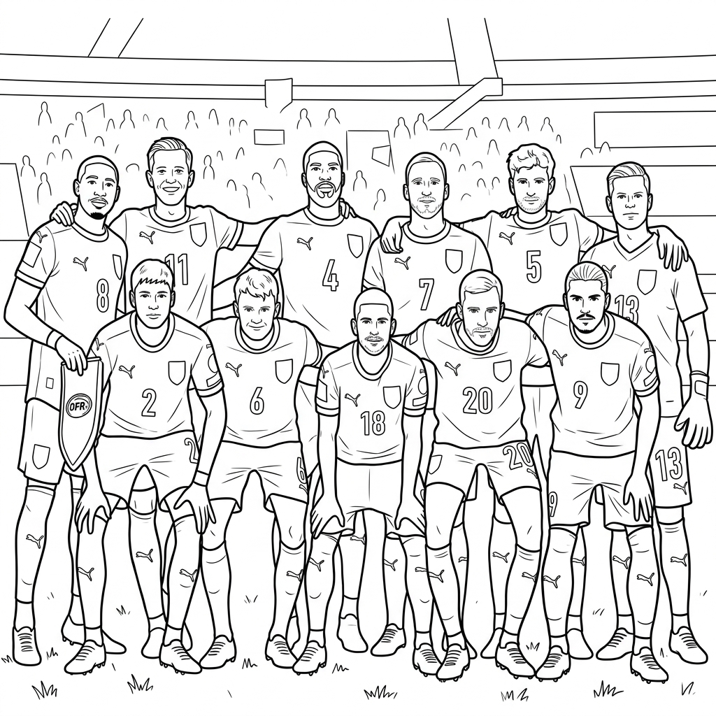 Selección de Austria Mundial 2026 páginas para colorear gratis