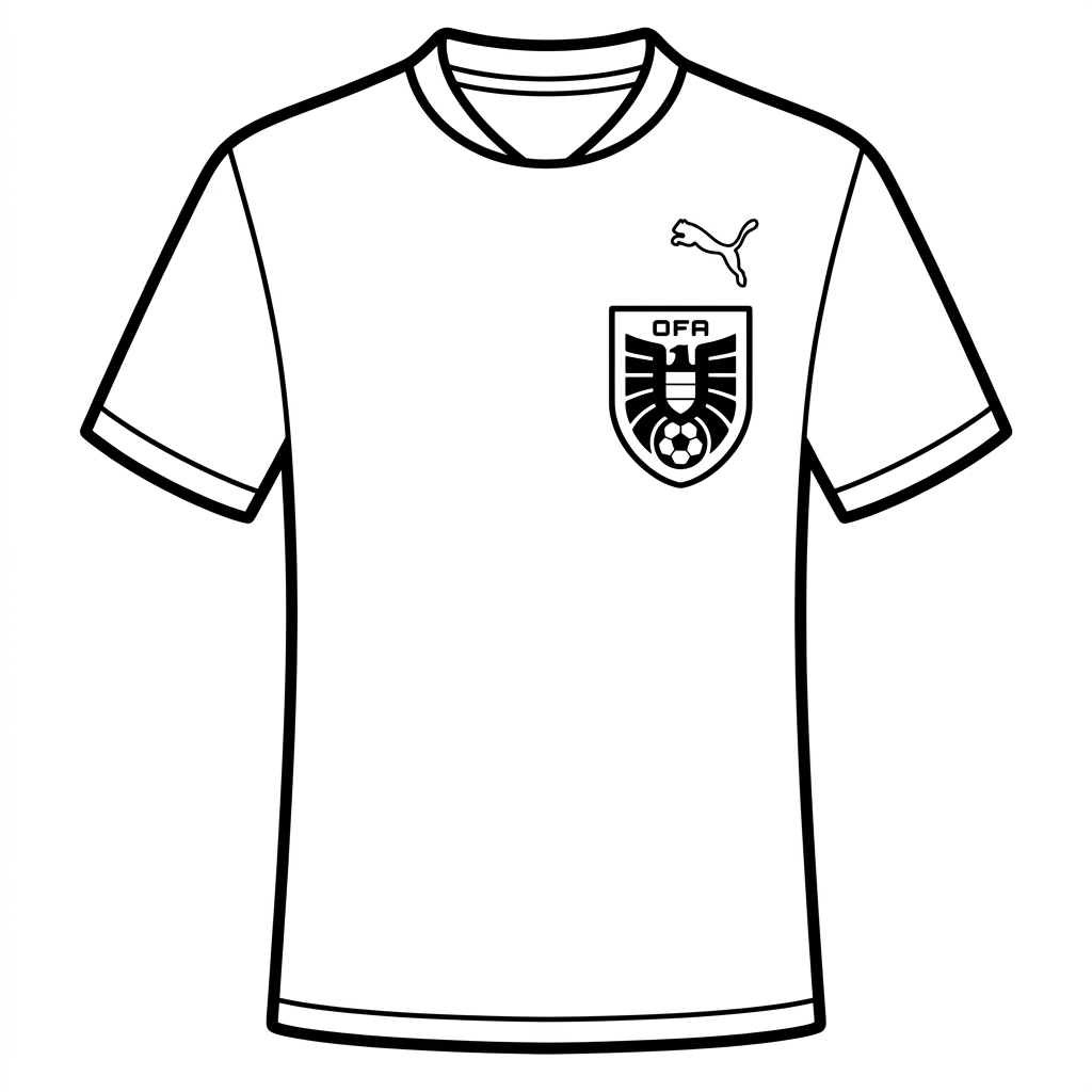 lindas páginas para colorear Selección de Austria Mundial 2026 1
