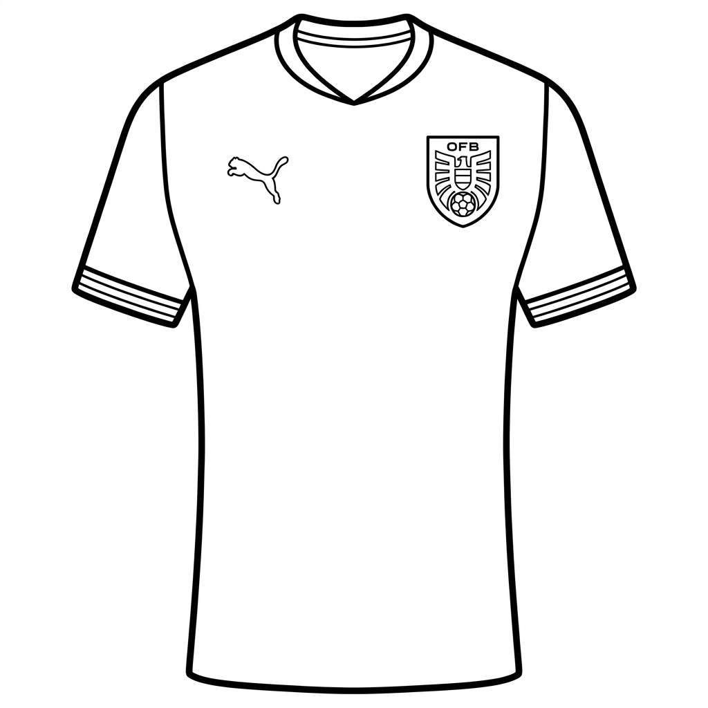 lindas páginas para colorear Selección de Austria Mundial 2026