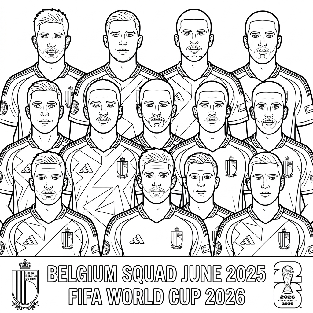 dibujos para colorear grinch Selección de Bélgica Mundial 2026 para Colorear