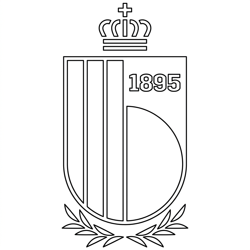 páginas para colorear fáciles de Selección de Bélgica Mundial 2026 para Colorear