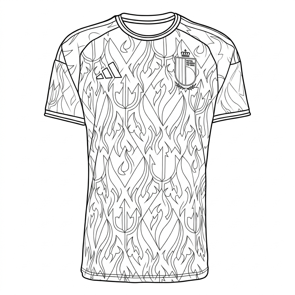 páginas para colorear para imprimir gratis Selección de Bélgica Mundial 2026 para Colorear