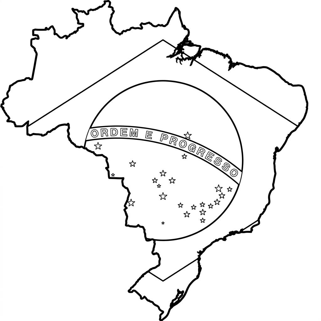 páginas para colorear lindas y fáciles de Selección de Brasil Mundial 2026