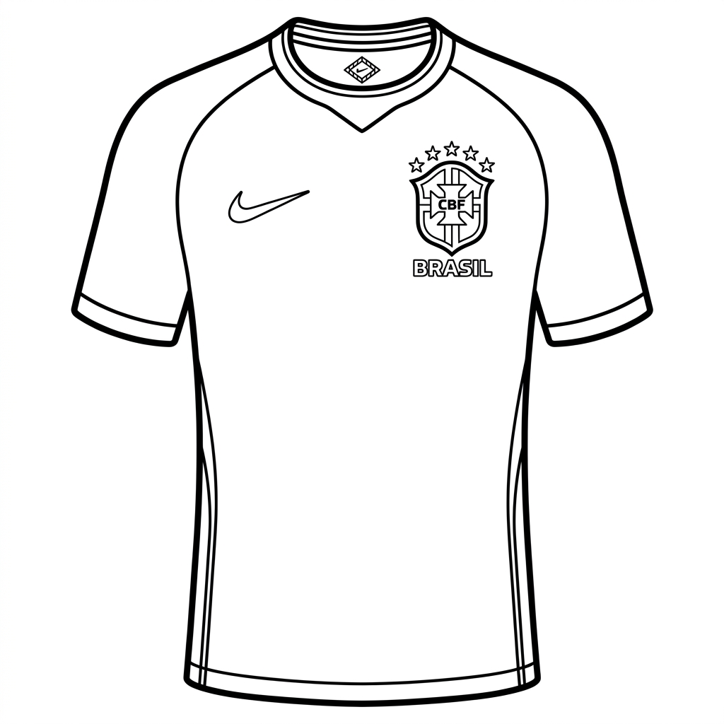 páginas para colorear Selección de Brasil Mundial 2026 imprimibles gratis