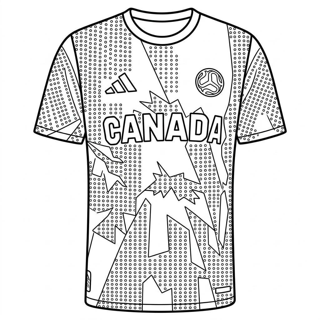 Selección de Canadá Mundial 2026 páginas para colorear para niños 1
