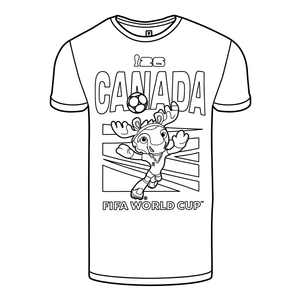 páginas para colorear Selección de Canadá Mundial 2026