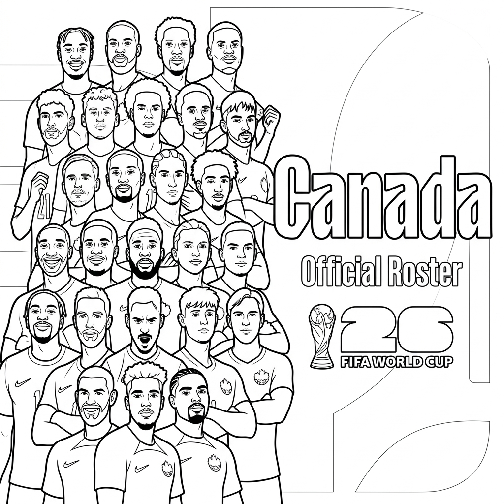 Selección de Canadá Mundial 2026 dibujos para colorear grinch