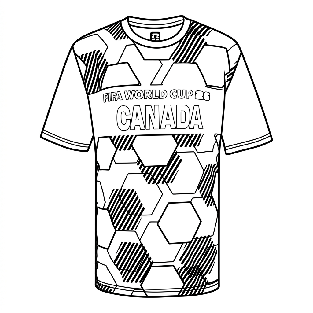 páginas para colorear gratis Selección de Canadá Mundial 2026 pdf