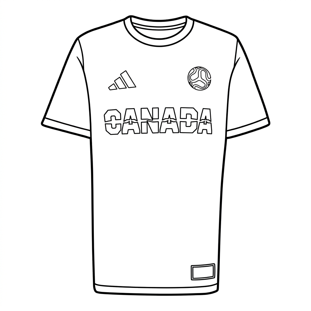 Selección de Canadá Mundial 2026 dibujos para colorear