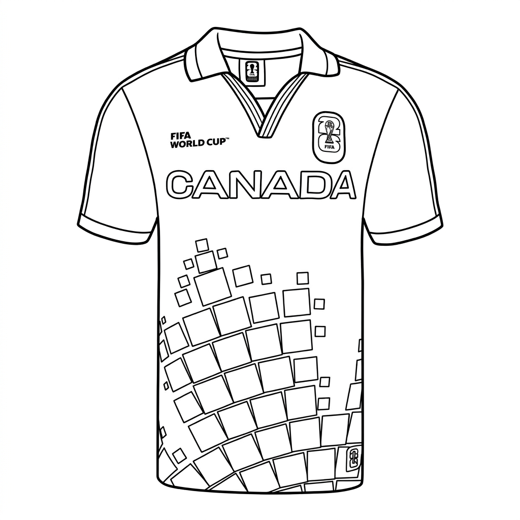 para colorear Selección de Canadá Mundial 2026